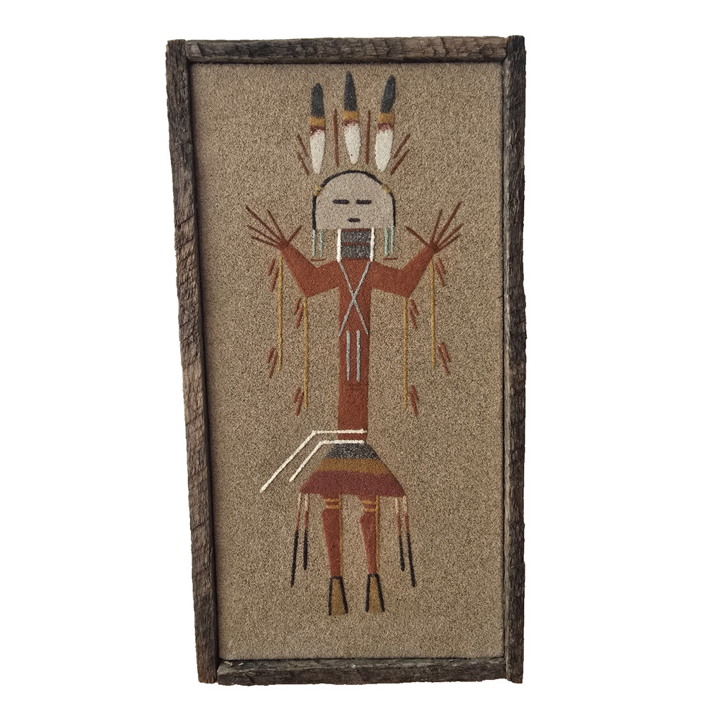 "Healing People" Signed By Marie Chie Native Sand Painting